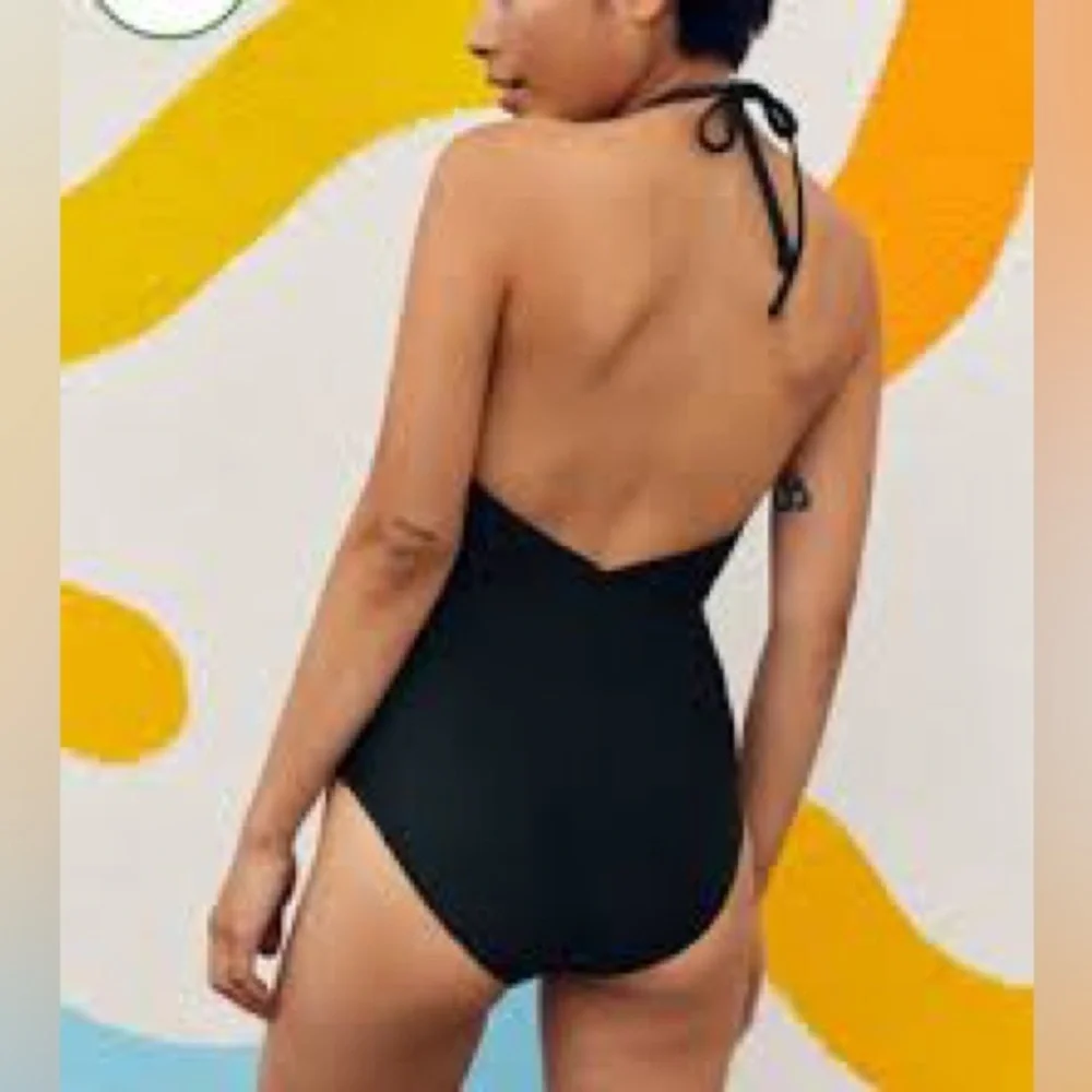 NWT Aerie Ruffle Plus One piece swimsuit black - Picture 2 of 6